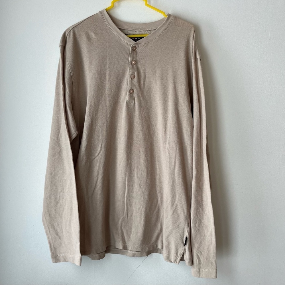 Weir Golf long sleeve waffle men’s neutral minimal activewear shirt size medium